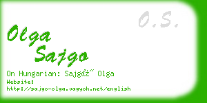 olga sajgo business card